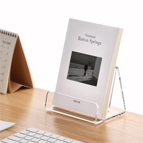 HeZone Acrylic Brochure Holder 5x6 Inch,Clear Pamphlet Holder Display Stand for Trifold 4&5&6 Inch Flyers,Pamphlets,Booklets,Menu,Leaflets for Office,Home,Store,1 Pack,A5 - size: 5''×6''