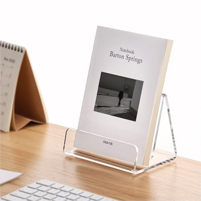 HeZone Acrylic Brochure Holder 5x6 Inch,Clear Pamphlet Holder Display Stand for Trifold 4&5&6 Inch Flyers,Pamphlets,Booklets,Menu,Leaflets for Office,Home,Store,1 Pack,A5 - size: 5''×6''