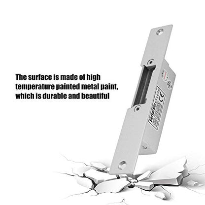 Electric Strike Lock, Door Access Control NC/NO Fail Secure, 500Kg Thrust Withstand, Electric Lock for Wood Metal PVC Door