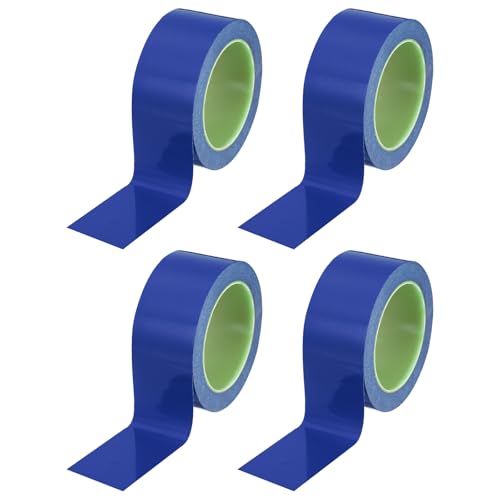 PATIKIL Floor Marking Tape 2 Inch x 110 Ft, 4 Pcs Self-Adhesive Warning Safety Tape Caution Stripe for Walls Floors Pipes Equipment Outdoor, Blue - color: Blue