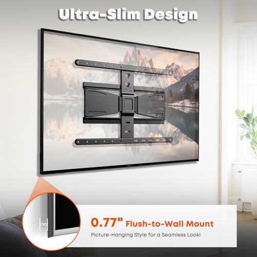 PUTORSEN Ultra-Slim TV Wall Mount for Most 43-90 Inch TVs, Max 110 Lbs - size: 90 Inch
