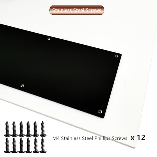Door Metal Kick Plate 10x34 inches Aluminum Plates Black - color: Black, size: 34inches