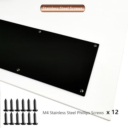 Door Metal Kick Plate 10x28 inches Aluminum Plates Black - color: Black, size: 28inches