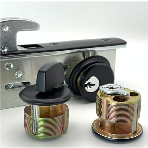 Storefront Door Mortise Lock，Swing Deadbolt & Cylinder Combo, Commercial Mortise Lock,for Aluminum/Zinc Alloy Storefront Entry Doors,1-1/8" Backset,Black