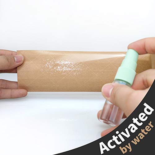 Packing Tape 2.83inch x 450 Feet Reinforced Water Activated Gummed Tape Kraft Paper Tape750(mm) 150Yard for Heavy Duty Shipping Writable Strong Adhesive Brown Carton Box for Moving and Storage