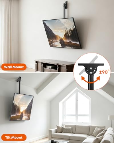 Ceiling TV Mount for 26–65-Inch TVs, Adjustable Full-Motion Bracket - size: 26–65 Inch