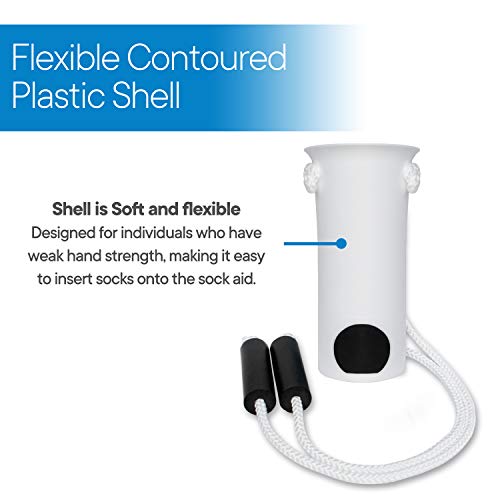 RMS Deluxe Sock Aid - Socks Helper with Foam Handles for Regular Socks