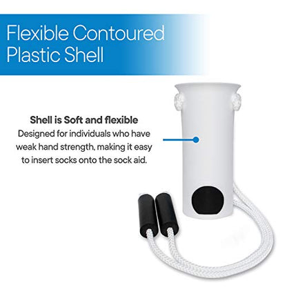RMS Deluxe Sock Aid - Socks Helper with Foam Handles for Regular Socks