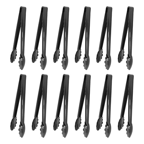 New Star Foodservice 35513 Utility Tong, High Heat Plastic, Scalloped, 12 inch, Set of 12, Black - color: Black (Set of 12)