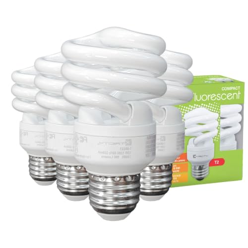 Xtricity Compact Fluorescent Light Bulbs T2 Spiral, E26 Base (4 Pack) - color: 2700k Soft White