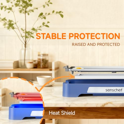 Cleansnap Everyday Electric Griddle,The Ultimate Gift for Family Feasts - 20” Nonstick Grill with Foldable Anti-Mess Shield, Rapid 1700W Heat&PPG Ceramic Coating, Dishwasher Safe, Ocean Blue - color: Ocean Blue