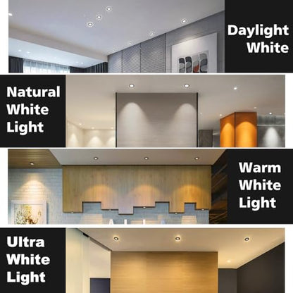 2 Inch LED Downlight, Recessed Lighting Dimmable Ceiling Light, 3W, 2700K Ultra Warm White, CRI80 with LED Driver(35W Halogen Equivalent), Black 4 Pack - color: Ultra Warm White, size: Black/4 Pack