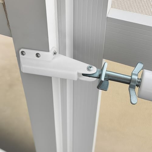 Nuanchu 2 Pack Screen Door Closer Bracket Storm Jamb Plastic Mount, White - color: White