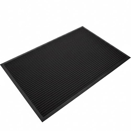 SRDDQLC Door Floor Mat Commercial Grade Large Size Heavy Duty Tough Entry Collection Slip Skid Entrance Mat with Rubber Backing Low Profile and Easy to Clean Indoor Outdoor Rug,2x6FT,Black - size: 2' x 6' (Rectangular)