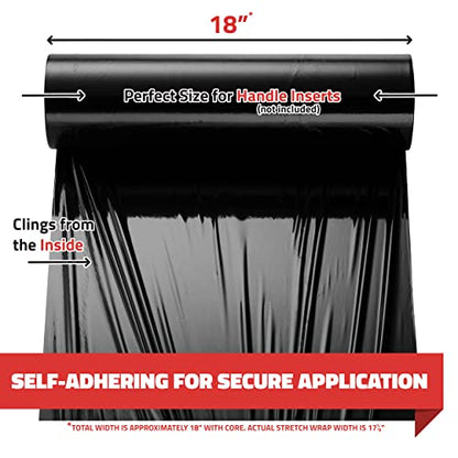 Simply Cool 20 Pack Stretch Wrap 18 Inch 80 Gauge Shrink Wrap Black - color: Black, size: 20 Pack