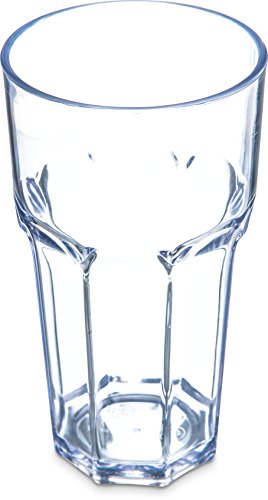 Carlisle FoodService Products Louis Tall Tumbler for Restaurants, Catering, Kitchens, Plastic, 22 Ounces, Clear, (Pack of 24) - size: 22 Ounces, style: 24 Pack