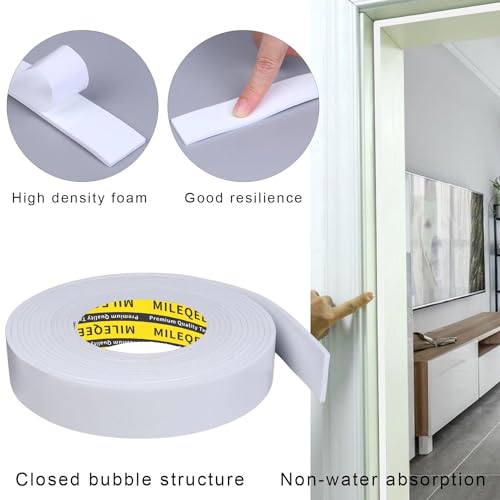 Single-Sided Adhesive Foam Tape EVA White,3.15inx 16.4FT - color: White, size: 3.15 Inch x 16.4 FT