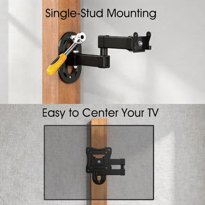 Full Motion TV Wall Mount for 12-29 Inch Monitor Bracket RV Camper