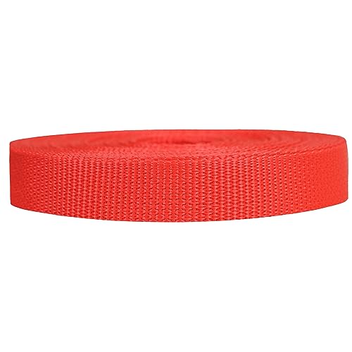 Strapworks Lightweight Polypropylene Webbing - Poly Strapping for Outdoor DIY Gear Repair, Pet Collars, Crafts – 3/4 Inch by 10, 25, or 50 Yards, Over 20 Colors - color: Blood Orange, size: 3/4" x 50 yard
