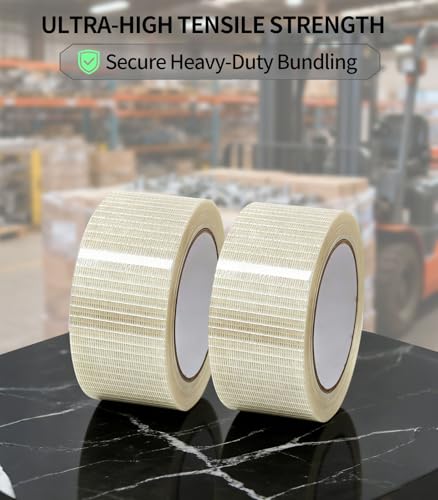 Transparent Fiberglass Strapping Tape Reinforced Tape 1 Inch x 38 Yards - size: 1.18in x 35yard