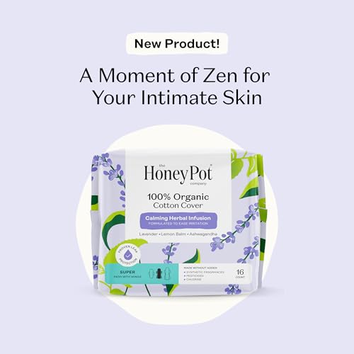 The Honey Pot Company - Calming - Super - Pads for Women - size: 64 Count (Pack of 1)