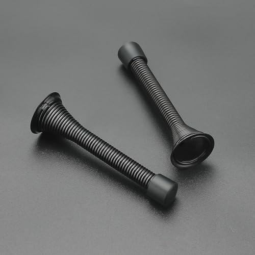 Ravinte Door Stoppers, 48 Pack Black Spring Door Stops with Rubber Bumper - color: Black