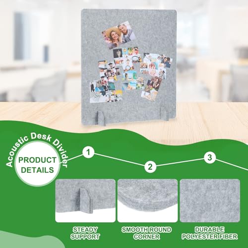PATIKIL Desk Dividers 24" x 24",with 4Pcs Support Feet, Cement Gray Style C - color: Cement Gray Style C, size: 24" x 24"