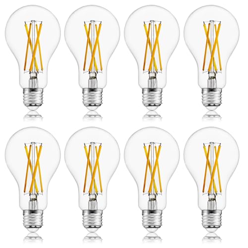 FLSNT 100W Eq Dimmable A21 LED, 1600LM, 2700K, E26, 8P - color: 100w 2700k Soft White, size: 8 Count (Pack of 1)