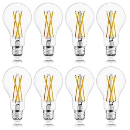 FLSNT 100W Eq Dimmable A21 LED, 1600LM, 2700K, E26, 8P - color: 100w 2700k Soft White, size: 8 Count (Pack of 1)