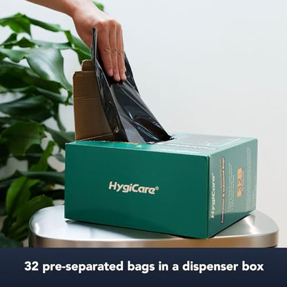 HygiCare Contractor & Industrial Bags, 42 Gallon, Extra Thick 3MIL, Heavy Duty with Tie Flaps, 32.75" x 45.13", 32 Count, For Construction, Industrial, & Outdoor Waste