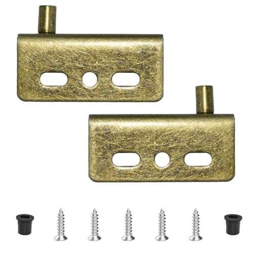 Door Pivot Hinges with Bushing for 8mm Hole, Bronze - color: Bronze