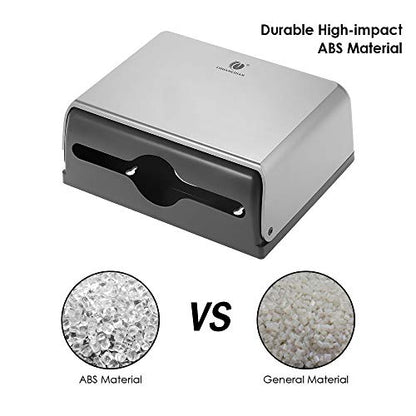 BBX Lephsnt Paper Towel Dispenser, CHUANGDIAN Wall-Mounted Hand Towel Dispenser (Silver) - color: Silver