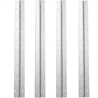 4 Pack 16 Inch Silver Piano Hinges 1.2 Inch Wide Stainless Steel Hinges - color: Silver, size: 16INCH-4PCS