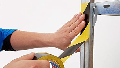 tesa 60760 Floor Marking - Pack of 6 - Soft PVC Marking Tape - Warning Tape for Temporary Work Area Labeling, Ideal for Indoor Use - Blue - 33m x 5cm Each