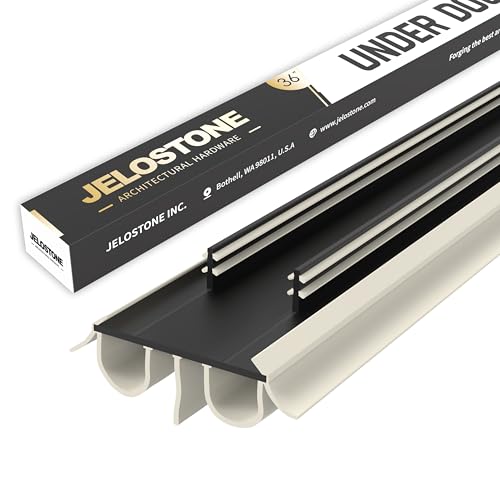 2 Pack - 36" Kerf Door Bottom Seal Replacement, Channel Fit Weather Stripping with Double Bulb, SGS & Intertek Tested, Easy Install, KS-MD2544 (Beige) - color: Beige