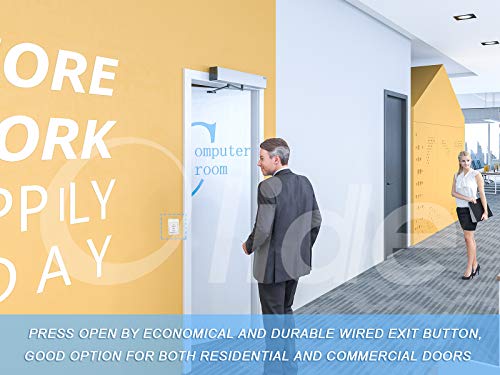 Olideauto Automatic Electric Swing Door Opener, Commercial Door Operator Electric Motorized Open and Close with 2PCS Exit Buttons