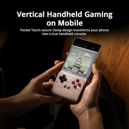 GameSir Pocket Taco Vertical Mobile Gaming Controller – Retro Arcade Bluetooth Gamepad for Android, Portableh Wireless Game Controller for phone, 600mAh Battery, Pass-Through Charging - White