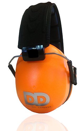 DECIBEL DEFENSE Ear Protection, 37 dB NRR Ear Muffs (HI-VIZ ORANGE) - color: Orange, size: Regular