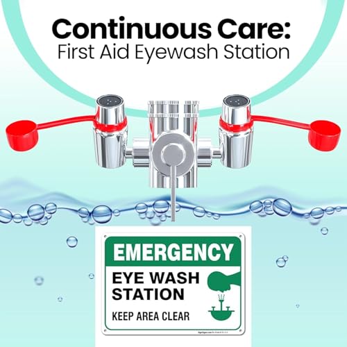 Eye Wash Kit, Faucet Mounted Emergency Eye Wash Station - 3 Pack - color: Red, size: Pack of 3