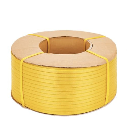 Poly Strap, Polypropylene(PP) Strapping Roll, 1/2" Width, 7000ft - color: 2000m yellow pp