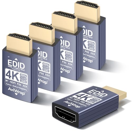 4K 60Hz HDMI EDID Emulator,HDCP Passthrough Adapter,5-Pack - color: 2K/120Hz, size: 5pack