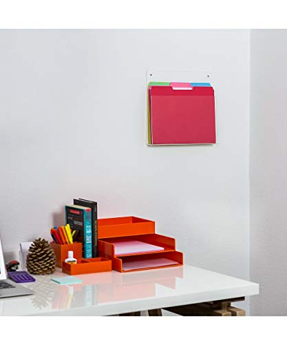SOURCE ONE Deluxe Clear Acrylic File Chart Holder Wall Mount - size: 6-Pack Compact