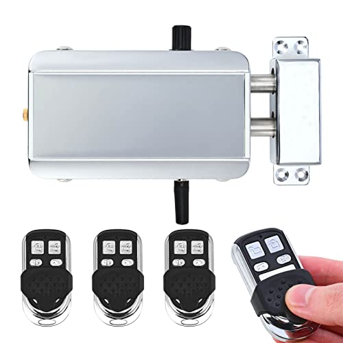 Electronic Deadbolt, Remote Control Anti-Theft Home Security Keyless Smart Hidden Door Lock with 4 Remote Controls - color: Remote Control