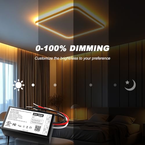 Dimmable LED Driver 60W 24V UL Listed led Transformer for led Strip Light - size: 60W24V with clip