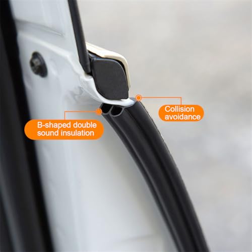 Osilly Adhesive Rubber Car Door Seal Strip, Black - color: Black, size: Style C-32FT