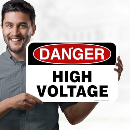 Danger High Voltage Sign, 12x18 Inches, Rust Free .063 Aluminum, Fade - size: 12x18 - Aluminum