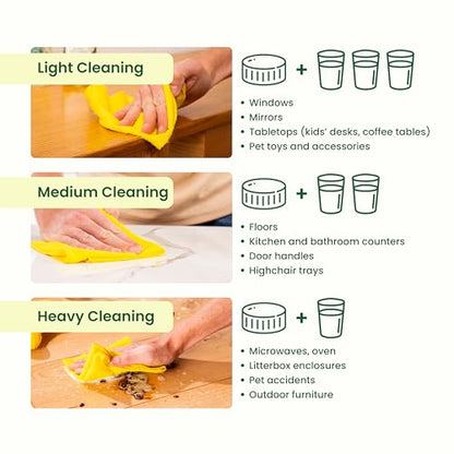 Good Natured Brand All-Purpose Cleaner Concentrate | Multi-Surface Cleaner | Natural Lemon Essential Oil | Multipurpose Cleaner Concentrate All Surfaces | Lemon Love | 16oz makes 256oz - size: 16 Fl Oz