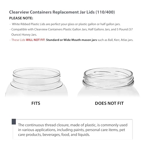 Plastic Storage Jars with Leak Proof Lids, BPA Free, Hand Wash Only (3pk - 110/400 Black Lid) - size: 3pk - 110/400 Black Lid