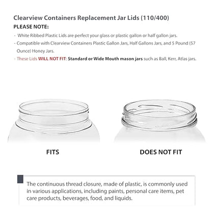 Plastic Storage Jars with Leak Proof Lids, BPA Free, Hand Wash Only (3pk - 110/400 Black Lid) - size: 3pk - 110/400 Black Lid