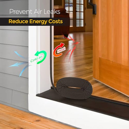 Ravinte Weather Stripping Door Seal, Q-Shaped Kerf Foam Strip, 19.8FT, Brown - color: Brown, size: 19.8 feet